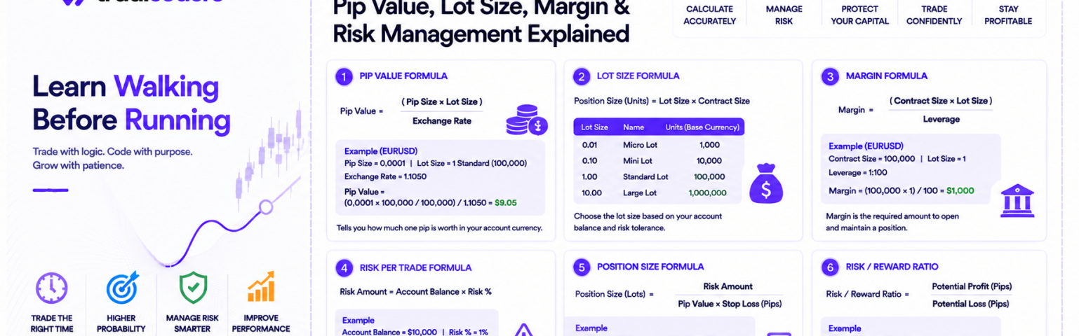 Forex Trading Formulas Every Trader Must Know: Pip Value, Lot Size, Margin & Risk Management Explained
